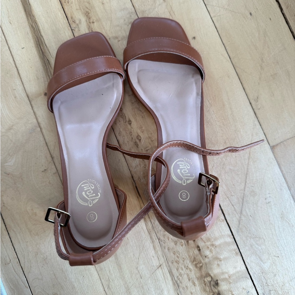 Elegant Brown Ankle Strap Sandals